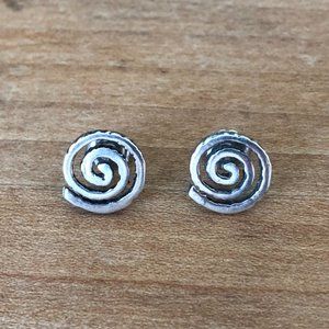 Sterling Silver Swirl Earrings